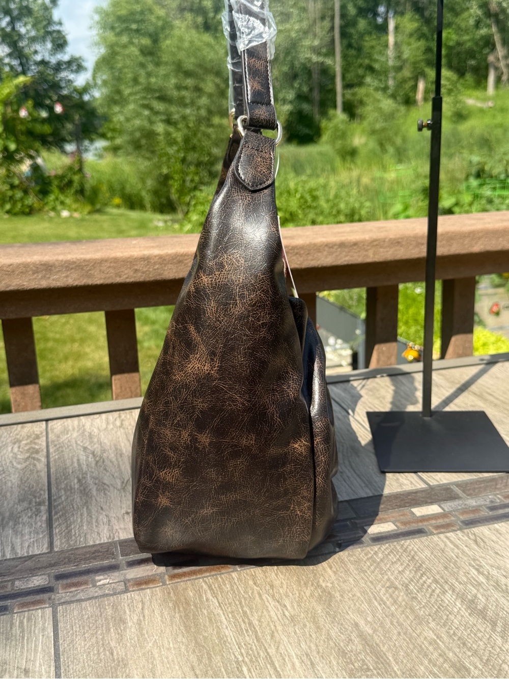 NWT Betsey Johnson Faux Leather Bow Hobo Shoulder Bag - Picture 7 of 8